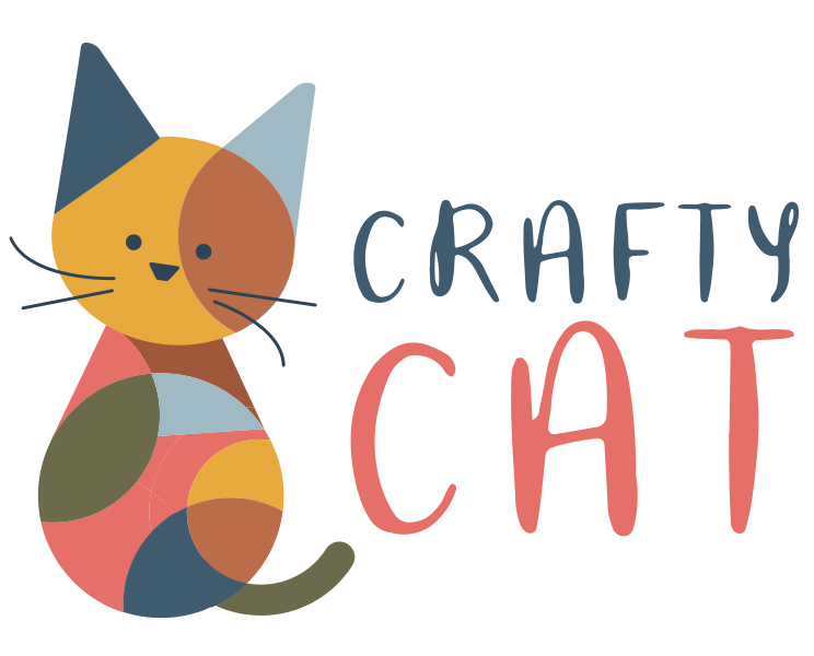 Crafty Cat geometric cat logo