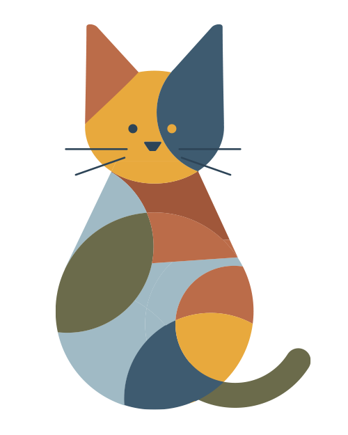 Crafty Cat geometric cat logo